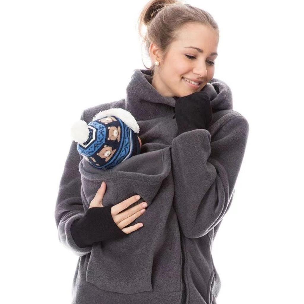 Evropsko-americká multifunkční klokaní mikina pro matku s taškou pro miminko na podzim/zimu