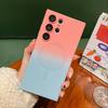 Suitable for Samsung S25edge Liquid Magnetic Suction Mobile Phone Case S24ULTRA Two Color Gradient Protective Case with Lens Film