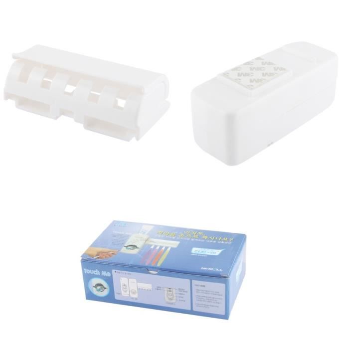 Distributeur automatique de dentifrice - Blanc - Plastique - Accessoires de salle de bain