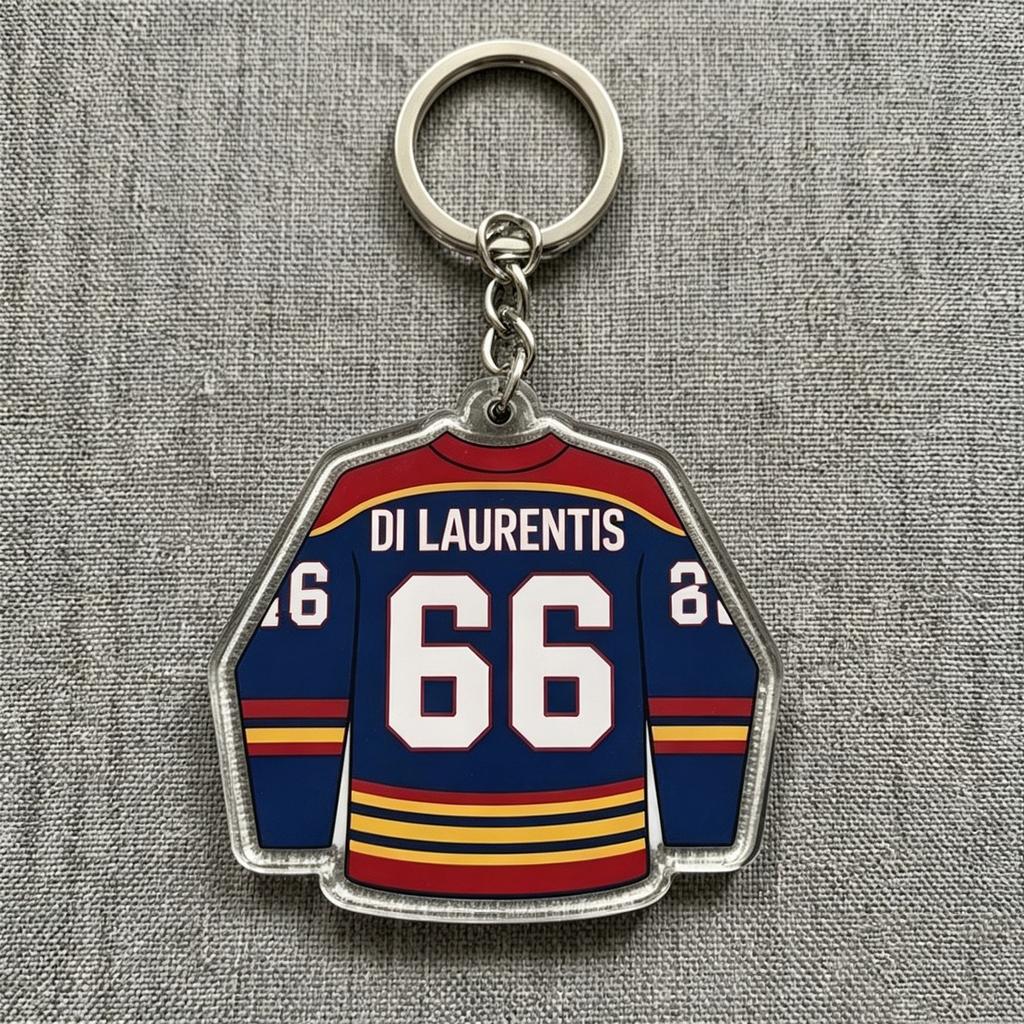 Metal Jersey Keychain with Number and Name Design Durable Chain and Ring for Keys Bag Accessories Collectible Souvenir