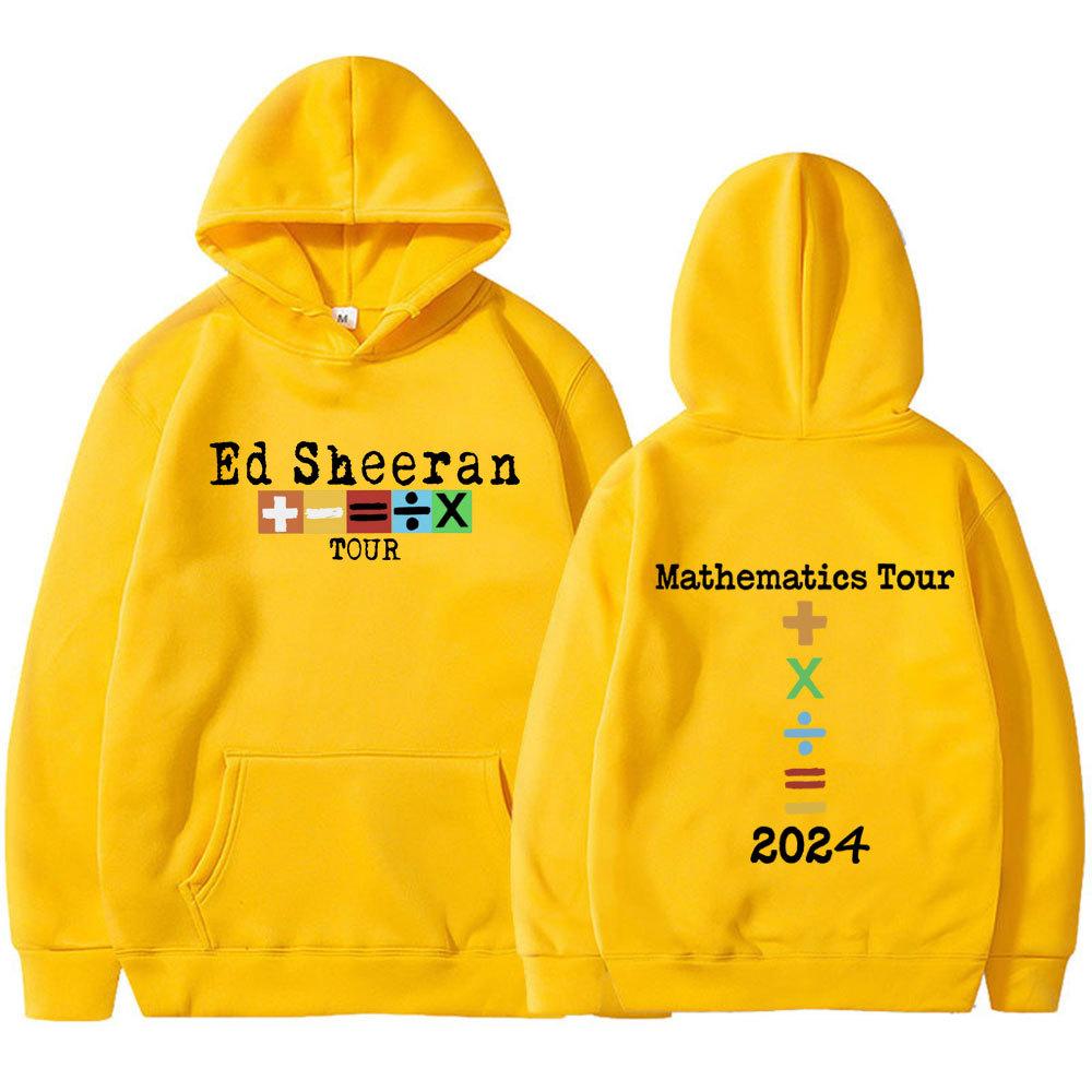 Ed Sheeran Concert Tour Mathematics Hoodies Men's and Women's Harajuku Pullover Street Wear Unisex Plushed Sweater