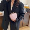 Chic Heart Shaped Lock Clasp Handbag, Fashiable Bright Star Evening Bag  Stylish Single Shoulder Purse, Chain Cross Body Bags.