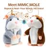 MIin Hamster Learn To Imitate TalkingFunny Animal Plush Toy Talking Nod Hamster Doll Soothing Crying Baby Toy Kids Gift