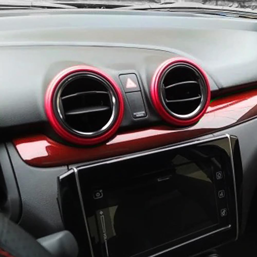 Swift Sports Air Conditioner Ring Interior Parts Interior Accessories 2PCS Red