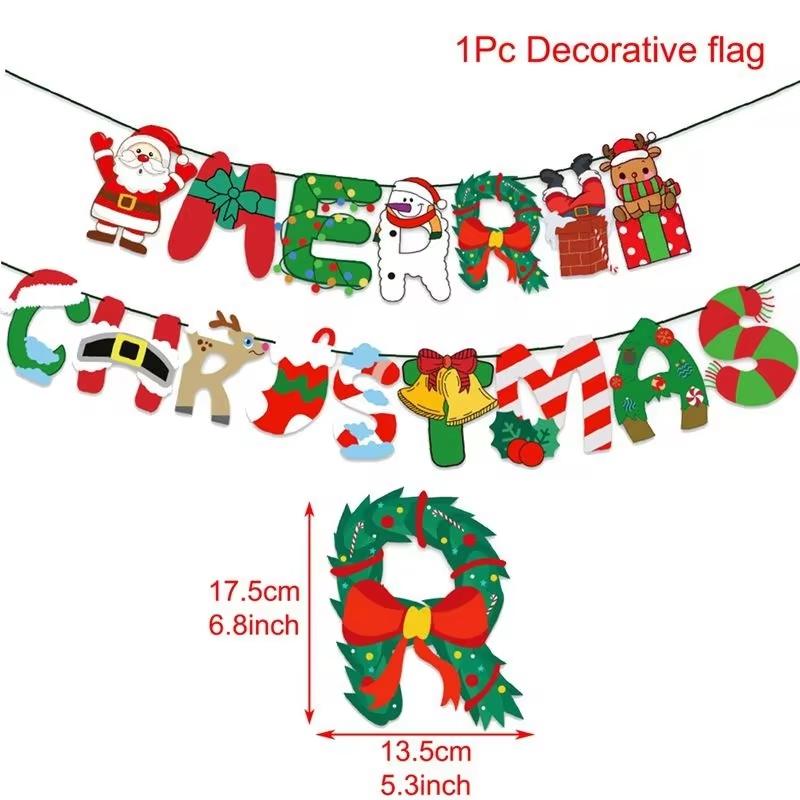 Christmas Banner Garland Merry Christmas Decorations For Home 2026 Christmas Ornaments Xmas Navidad Noel Gifts New Year 2026
