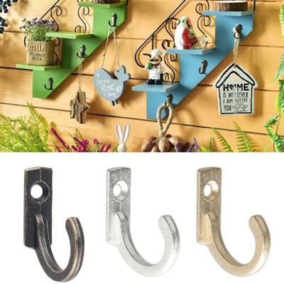Decoration Shelf Storage Key Holder Metal Antique Hooks Single Prong Hook Coat Hanger Wall Door