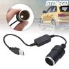 12V 8W Car USB Charger Adapter Converter 5V 2.1A USB Male To Female Cigarette Lighter Socket