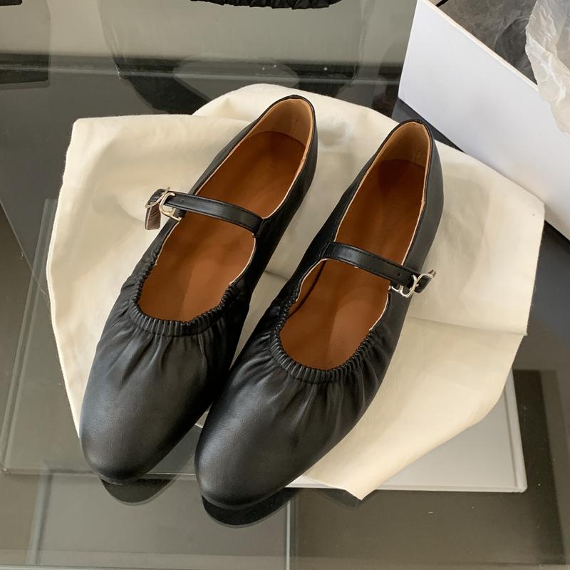 Fashion SUOJIALUN 2025 Summer New Women Flat Shoes Fashion Shallow Ladies Casual Soft Mary Jane Shoes Outdoor Dress Flat Ballet Shoes