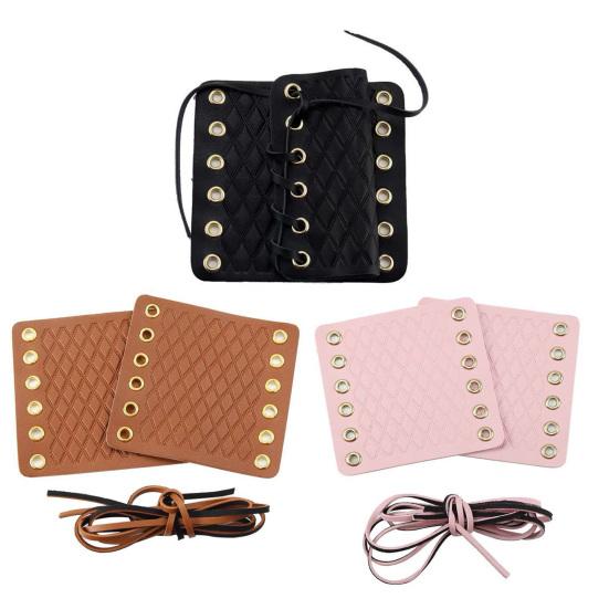 2Pcs Faux Leather Bicycle Handlebar Cover Adjustable Non-slip Universal MTB Road Mountain Bike Handle Grip Cover Replacement Bike Accessories