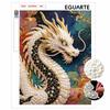 5D Pearl Kit Majestic Dragon Pattern DIY Rhinestone Art Relaxing Handmade Ornament Home Wall Desktop Decoration for Beginners