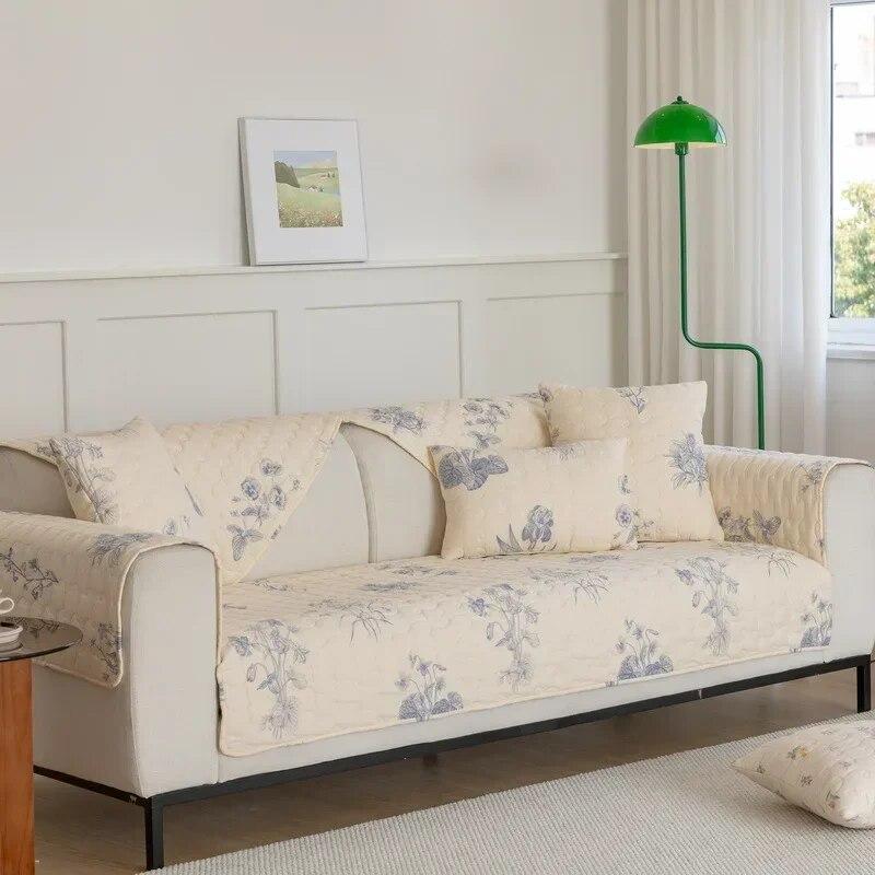 

Чехлы для диванов с хлопковым принтом, четырехсезонные универсальные диванные полотенца, чехлы для диванов, чехол, нескользящее тканевое сиденье для гостиной 70x70cm 1pcs