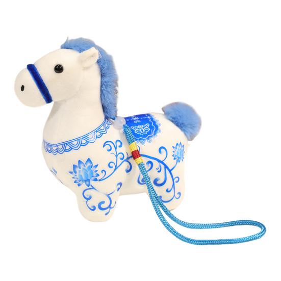 Cute Mini Horse Pendant Keychain Good Luck Horse Ornament Simulation Stuffed Animal Chinese Zodiac Horse Gift