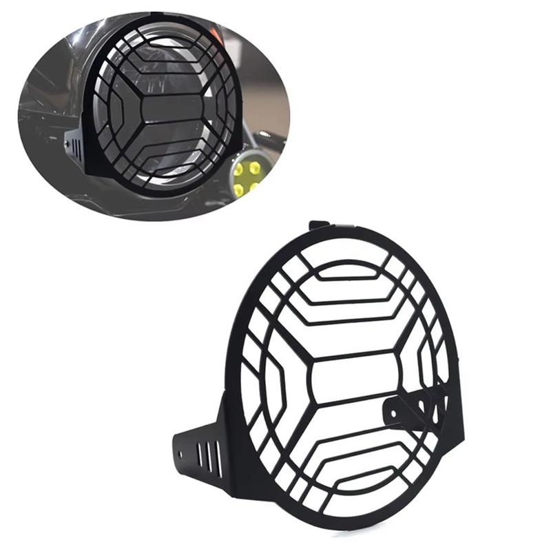 #845T For Husqvarna Norden 901 2022 2023 Motorcycle Headlight Grille Shield Guard Cover Protector Accessories (Black)