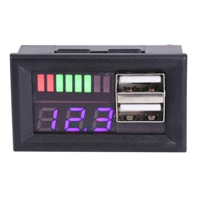 Panou priză încărcător 2 în 1 12V dual USB priză pentru mașină Priză pentru încărcător Priză de curent LED Voltmetru digital pentru camion mașină