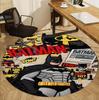 Batman Pattern Round Rug, Indoor/Outdoor Mat, for Picnic, Gameroom, Bedroom, Office, Living Room, Home Decor Carpet, Birthday Gift