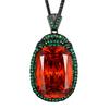 Jewelry Copper Bottom Gold-Plated Simulation Para Green Black Gold Personalized Pendant Necklace Main Stone 20 * 28