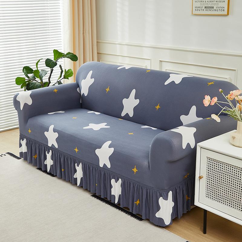 Elastic Sofa Cover All-Inclusive Cover Nordic Style Sofa Cover Non-Slip Fabric Skirt Sofa Cover