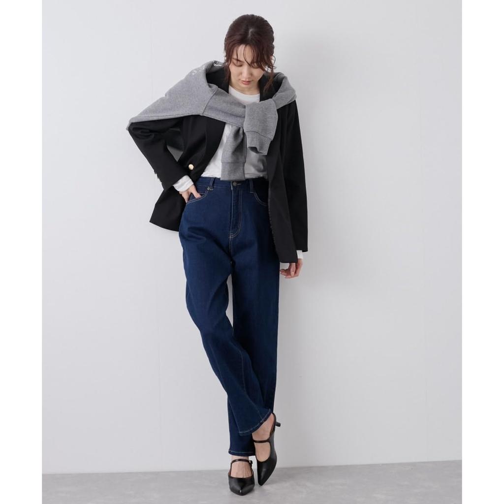 ROPE PICNIC Waist Revolution Denim Waist Shape Straight Denim Pants Blue 36 (44)