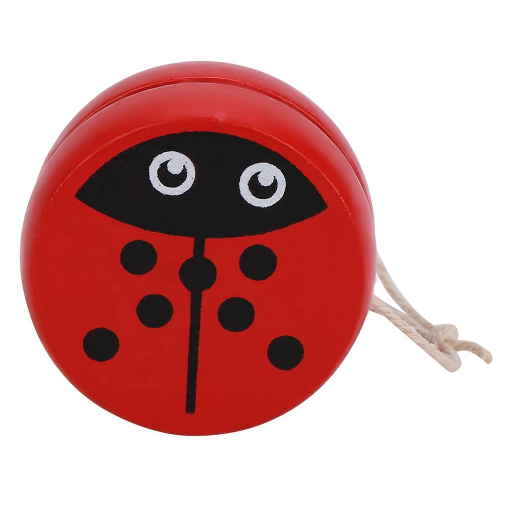 Cute Cartoon Pattern Wooden Yoyo Ball Toy Early Education Teaching Toy for Kid Child