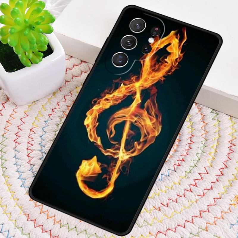Treble Clef Music Note TPU Phone Case For Samsung Galaxy Note 10 Pro S26 S25 S24 S23 S22 Ultra Plus S21 FE S20 Shockproof Cover