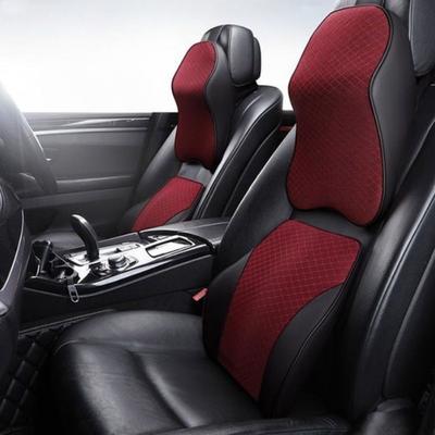 For Automotive Headrest Lumbar Cushion Space Memory Foam Neck Pillow Lumbar Cushion Four Seasons General Purpose