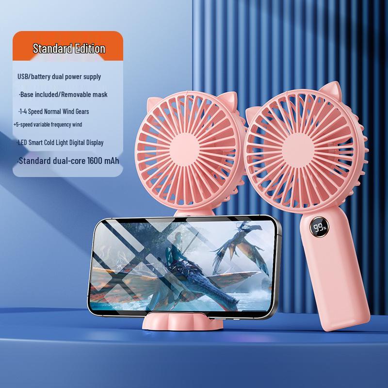 

USB Rechargeable Silent Mini Fan: Portable Desktop & Handheld Option Advanced Version