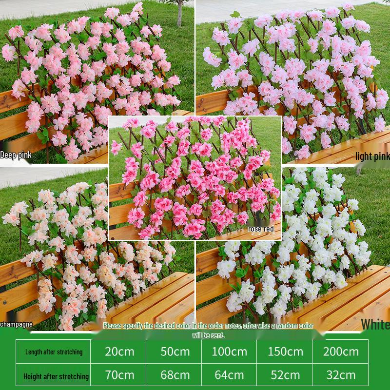 Retractable Wooden Picket Fence for Outdoor Greenery and Balcony Decoration