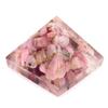 [GOLD STONE] Pink Opal Orgonite Pyramid, Spiritual Item, Approximately 30mm Wide, No Coil