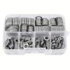 180pcs Stainless Steel Washer Set, Durable & Polished, M2-M10 Size | Easy Installation, Ideal for DIY Projects/Mechanical/Electronic Systems