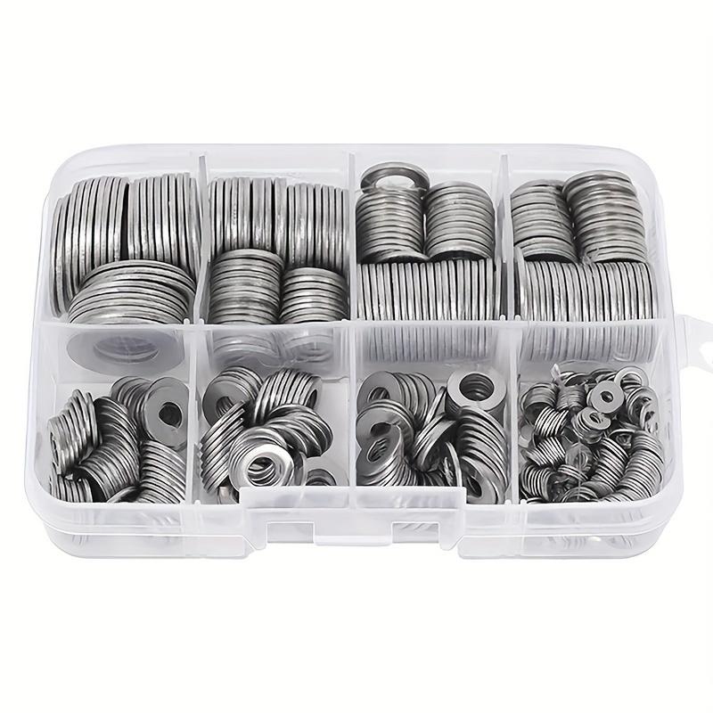 180pcs Stainless Steel Washer Set, Durable & Polished, M2-M10 Size | Easy Installation, Ideal for DIY Projects/Mechanical/Electronic Systems
