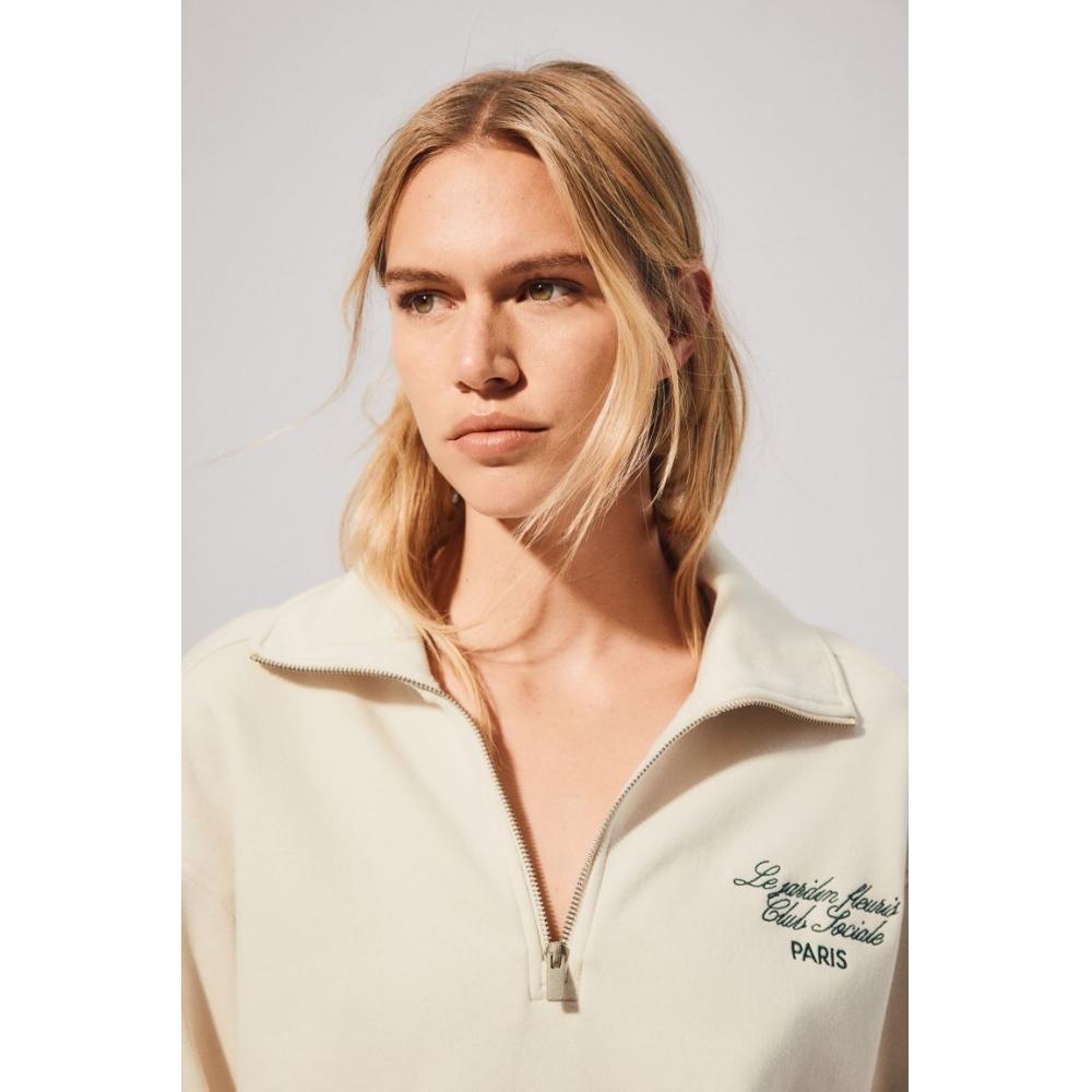 

Свитшот HM Zip Detail Cream Paris