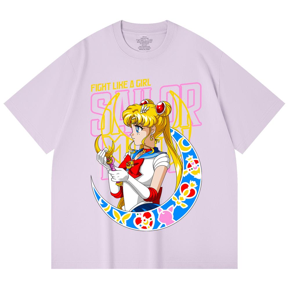 230 Gsm 100% Cotton Sailor Moon V8 Minako Print Unisex Heavy Cotton T Shirt