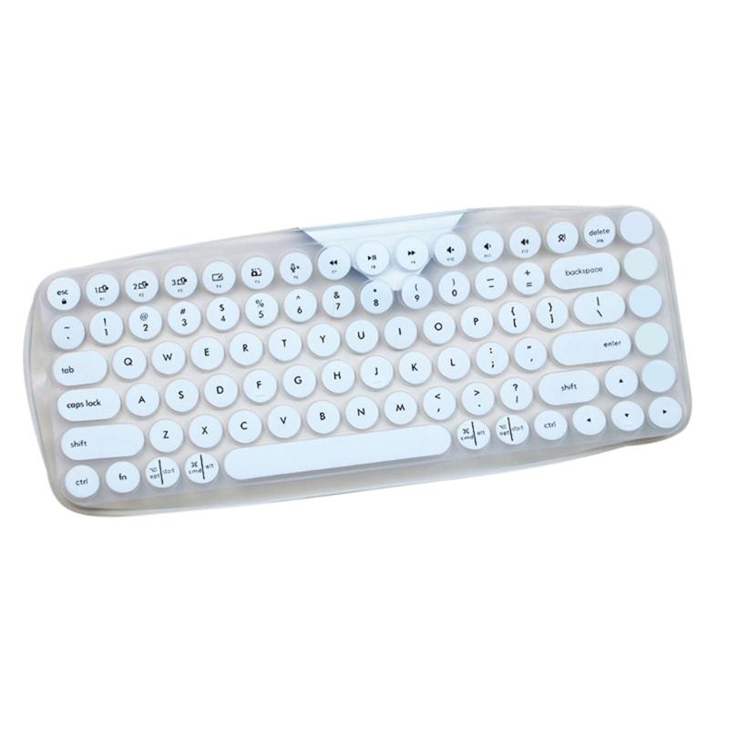 Keyboard Cover for Bluetooth-compatible Wireless Keyboard Silicone Keyboard Protectors Skin Ergonomic Keyboard Protective