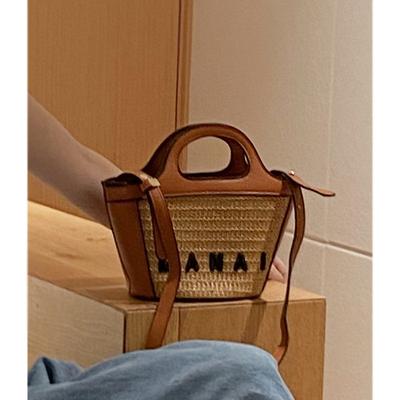 New Summer Ins Woven Bags Fashionable and Trendy Handmade Straw Woven Bags Niche Design Vegetable Basket Bags Versatile