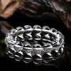 Carefully Selected Natural Quartz Crystal Bracelet with a Completely Transparent Eye Crystal April Enhances Creativity and Brings Good and Brings Good