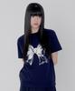 Isjabaibeu Ribbon Logo Slim Fit T Shirt - Navy