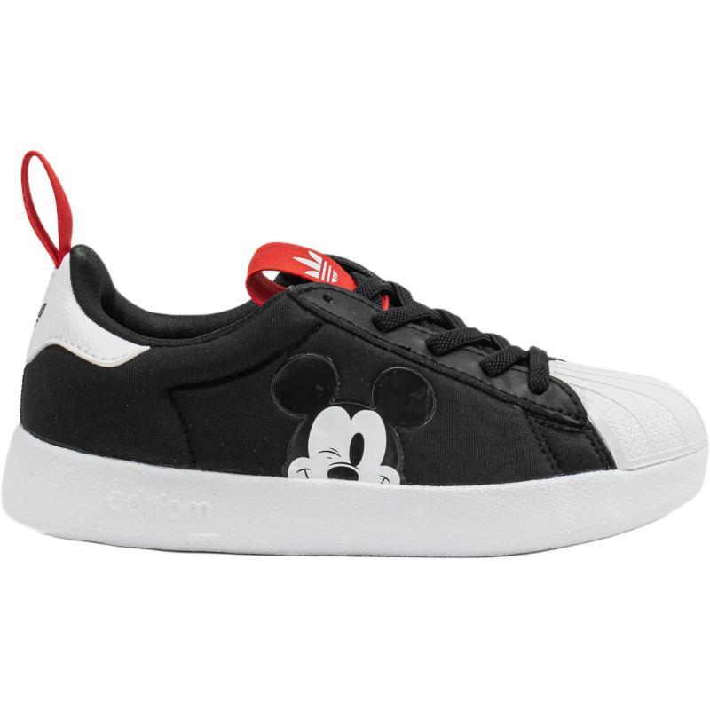 Disney x Adidas Originals Abrasion Resistant Low Top Kids' Skateboarding Shoes Black/White Kids' Sneakers JH5177
