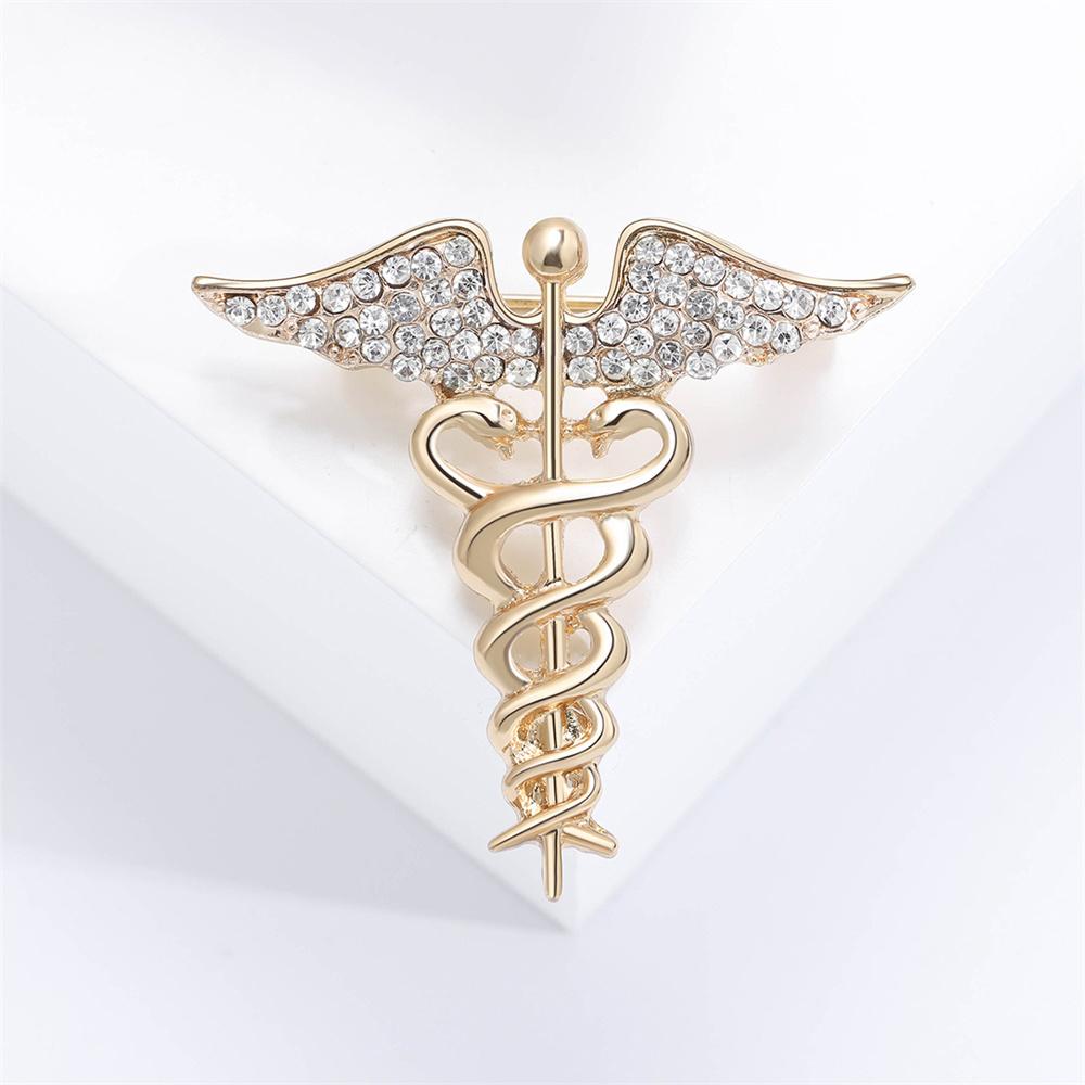 Super Beautiful Creative Rhinestone Angel Wing Snake Shaped Brooch, Elegant Men's and Women's Clothing Decoration Brooch
