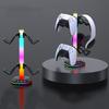 Black RGB Earphone Hanger Dual USB Ports Headphone Bracket Universal Desktop Display Holder  Desk