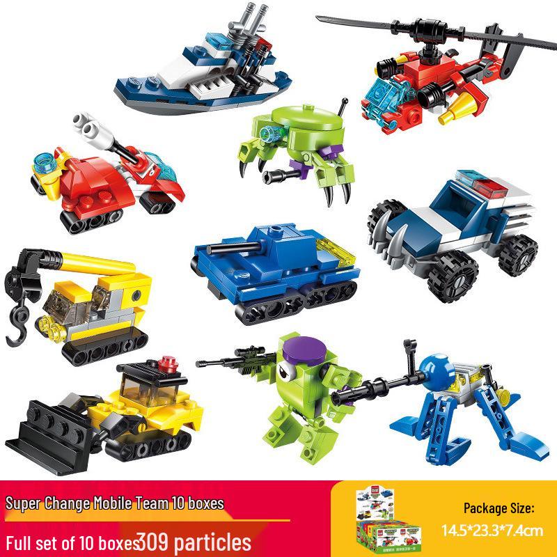 Lele Brothers Educational Aircraft Carrier Building Blocks for Kids