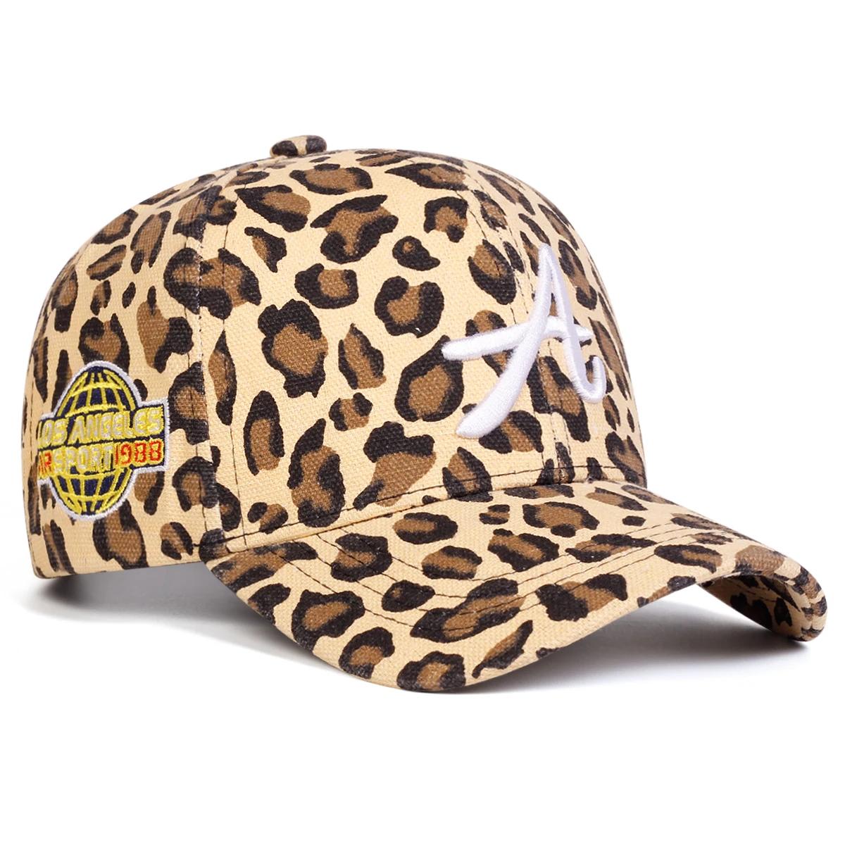 

Unisex A Letter Embroidery Leopard Print Baseball Caps Spring And Autumn Outdoor Adjustable Casual Hats Sunscreen Hat Sports Cap
