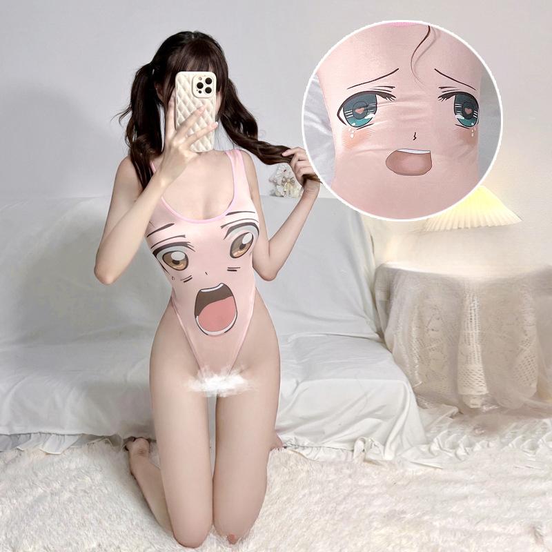 Sexy Lingerie Sexy Japanese Two-dimensional Animation Free-of-charge Student Girl Onesie Swimsuit Set