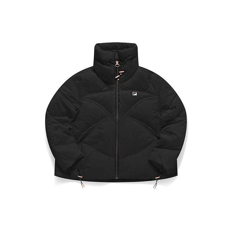 

FILA Solid Color Athletic Warm Down Jacket Women outerwear Deep-Black A11W141917F-BK XL