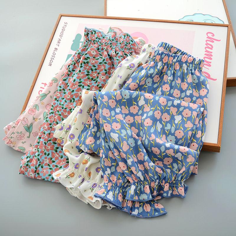 Girls' Summer Thin Mosquito Repellent Pants for Small and Medium-sized Children Baby Girls' Summer Outerwear Pants