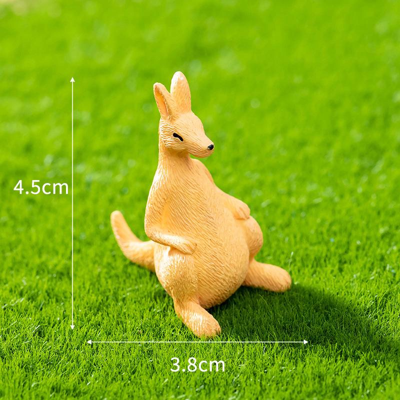 Mini Kangaroo Platypus Figurine Cartoon Animals Micro Landscape Dollhouse Model Car Interior Ornament Home Desktop Decoration