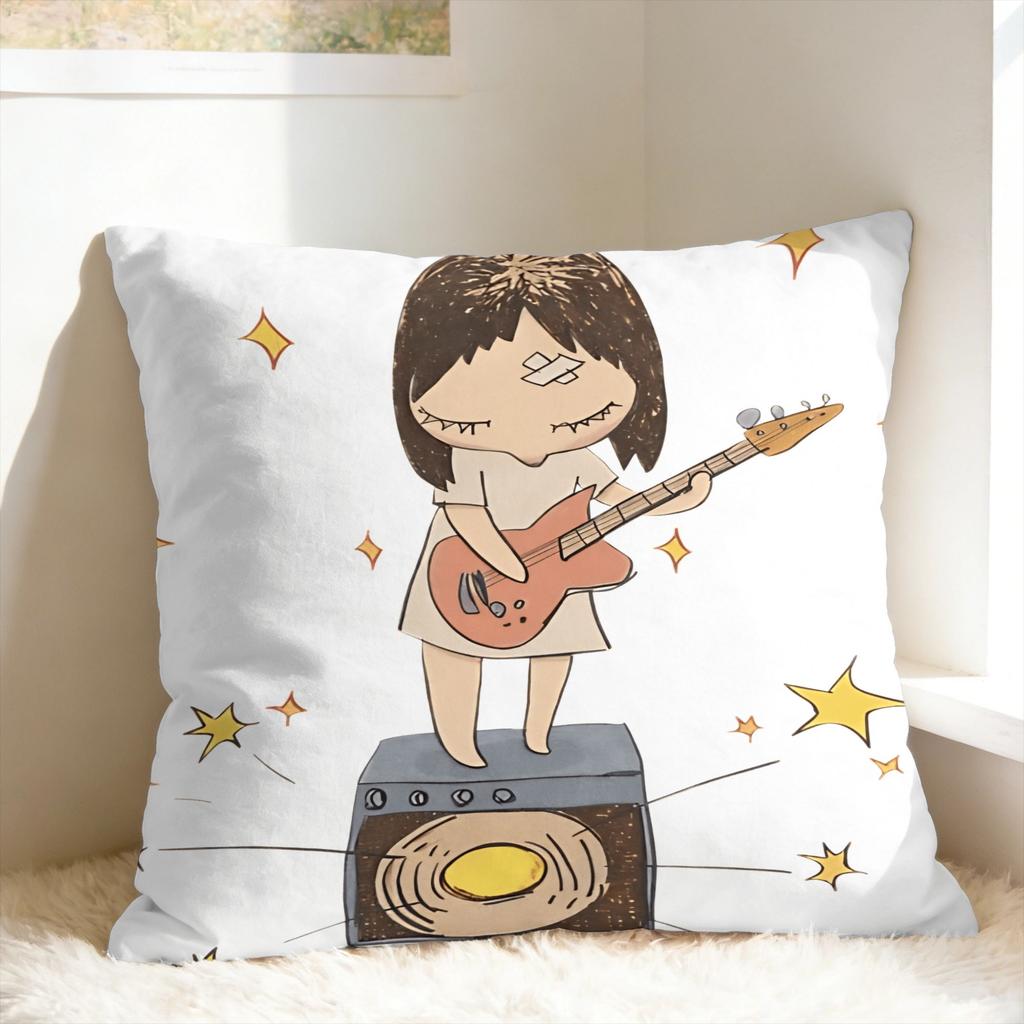 Y-Yoshitomo Nara Pillow Case Square Pillow Cover Novelty Cushion Cover For Living Room Sofa