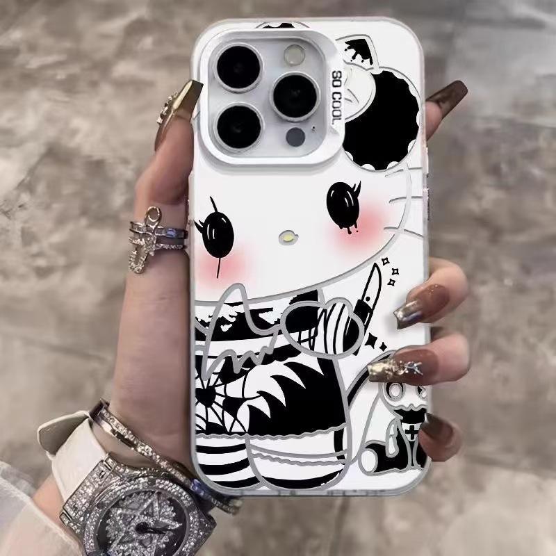 

Dark Kuromi Cat iPhone Case for Apple 17/16 Pro Max/15/14 - Cute Cartoon Design iPhone 13 Mini