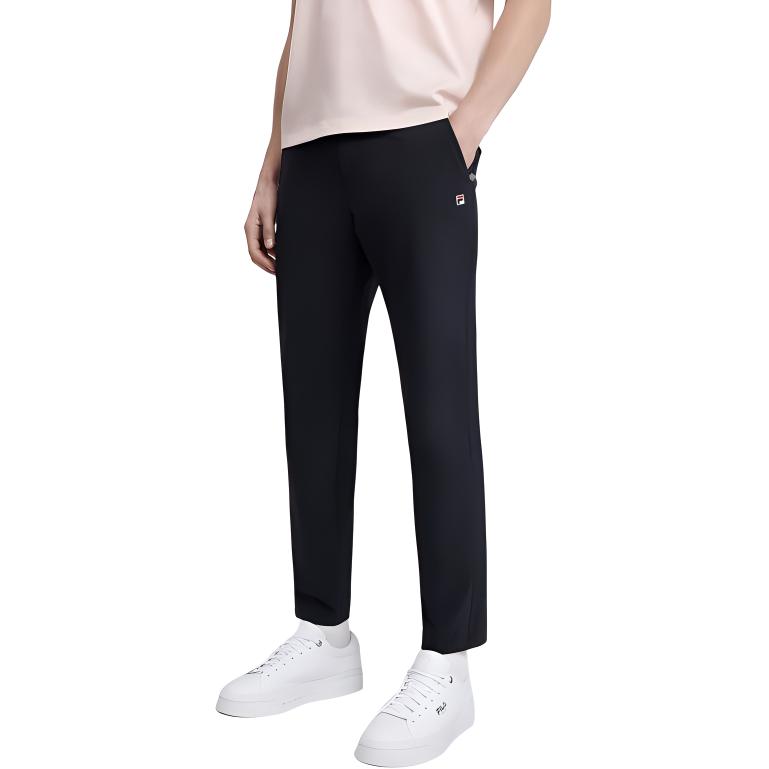 Fila SS21 Knitted Straight-Leg Casual Sports Pants Men Bottoms Black F11M118608F-BK