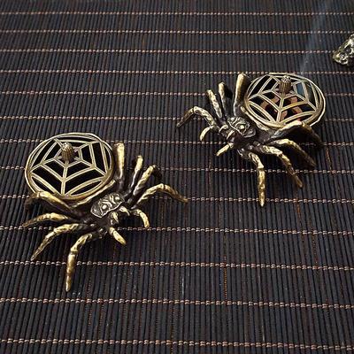 Spider Incense Cone Holder Mini Asian Zen Decor Small Animal Burner For Home Office Meditation Gift