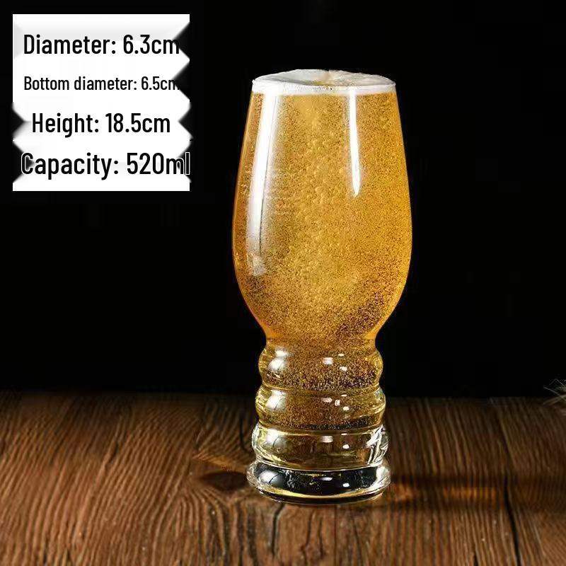 Large Capacity Waist-Slimming Crystal Beer Mug - Thickened Wheat Craft Glass for Household Use